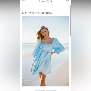 Judith March Blue Eyelet Mini Dress